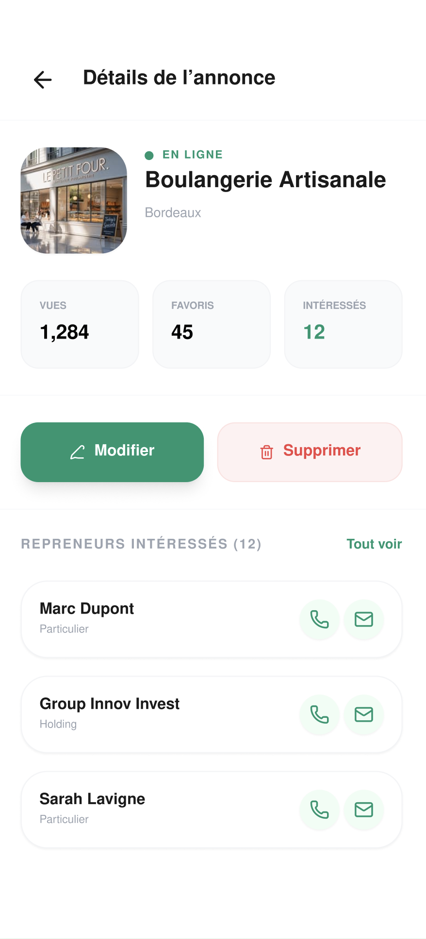Repreneurs Intéressés